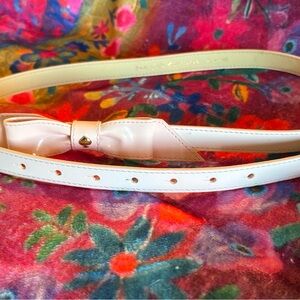 Kate Spade Cream and Pink Bow Belt